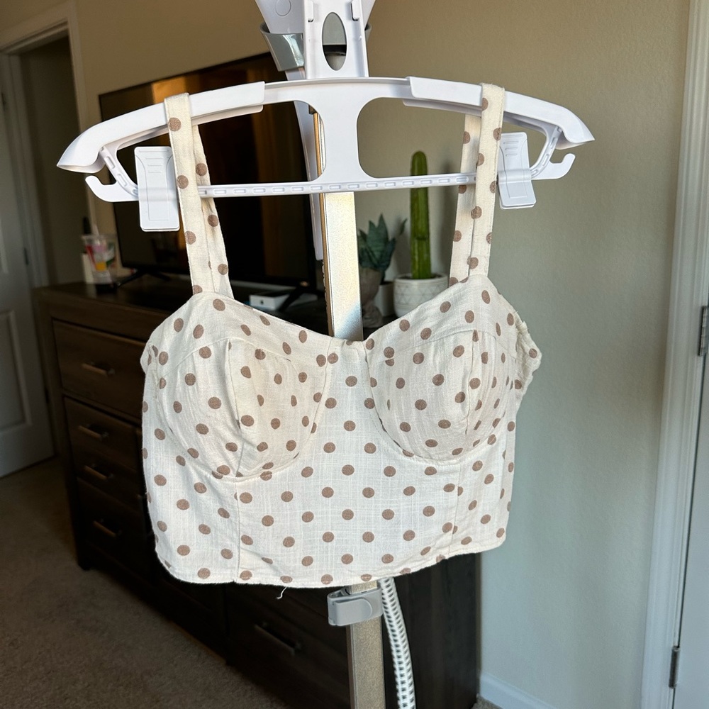 June & Hudson crop top dots medium boot barn